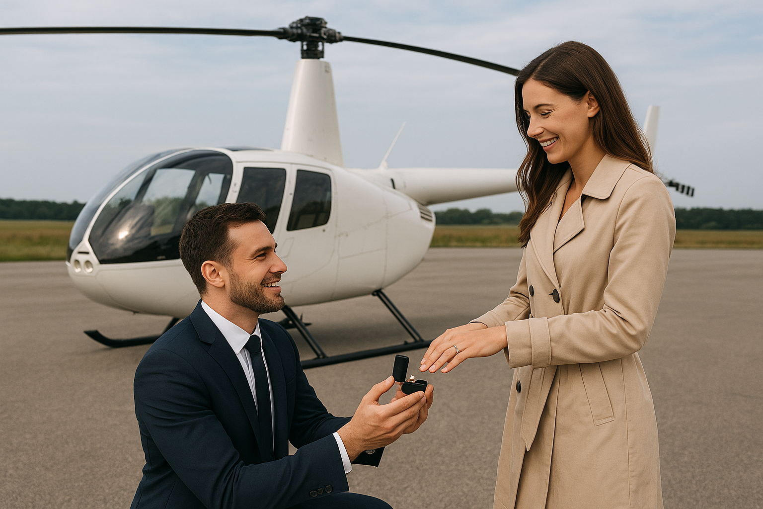 Helicopter flight for couples