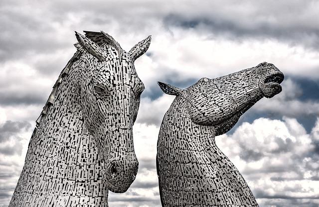 Kelpies helicopter tour over Stirling Castle, Falkirk Wheel and central Scotland