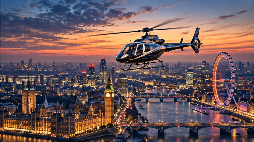 Gift wrapped Christmas helicopter experience