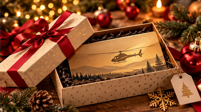 Luxury Christmas helicopter gift collection